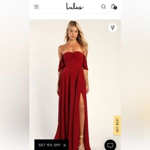 Gorgeous red gown from lulus